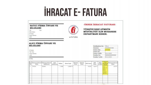 ihracat e-fatura