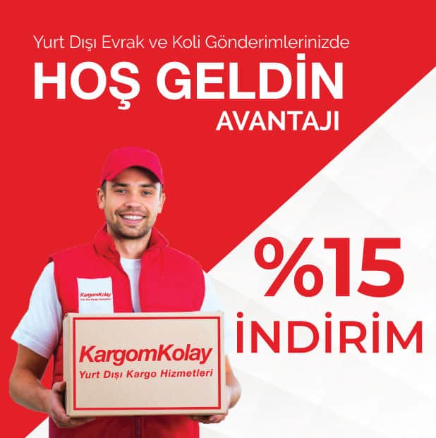 yurtdışı kargo hoşgeldin indirimi